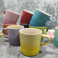 Tasse Macaron créative de style nordique avec logo personnalisé Tasse en céramique arc-en-ciel de couleur dégradée