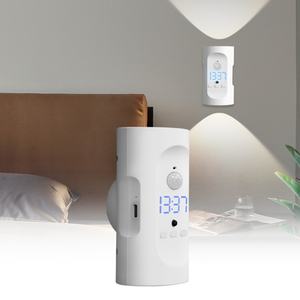 Lampe murale de lecture LED intelligente professionnelle pour chambre à coucher, avec horloge, trois températures de couleur et gradation progressive - Product Image 1