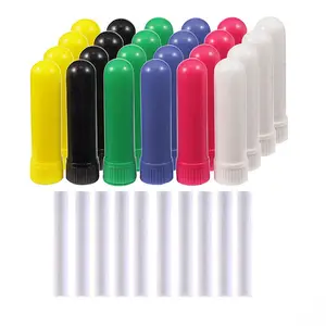 鼻吸入器、鼻詰まり用のポータブルプラスチック鼻吸入器、空白の空のプラスチック吸入器