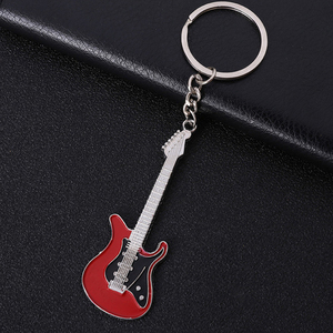 Tùy Chỉnh Keychain Charms Dễ Thương Men Kim Loại Guitar Musicomania Người Hâm Mộ Mặt Dây Chuyền Móc Chìa Khóa Cho Phụ Nữ Đảng Dây Móc Khóa Quà Tặng - Product Image 4