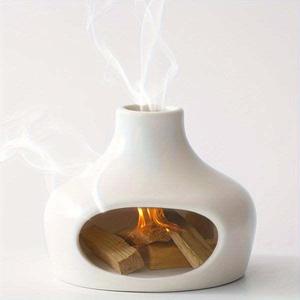 Nuevo Quemador de Aromas de Cerámica, Soporte para Palo Santo, Quemador de Conos de Incienso, Mini Chiminea para Varillas de Palo Santo y Salvia - Product Image 4