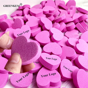 Bán Buôn Mini Nail Đánh Bóng Miếng Bọt Biển Pad Tem Trắng Màu Hồng Trái Tim Dùng Một Lần Móng Tay Tập Tin Biểu Tượng Tùy Chỉnh 4 Hai Mặt Móng Tay Đệm Khối - Product Image 4