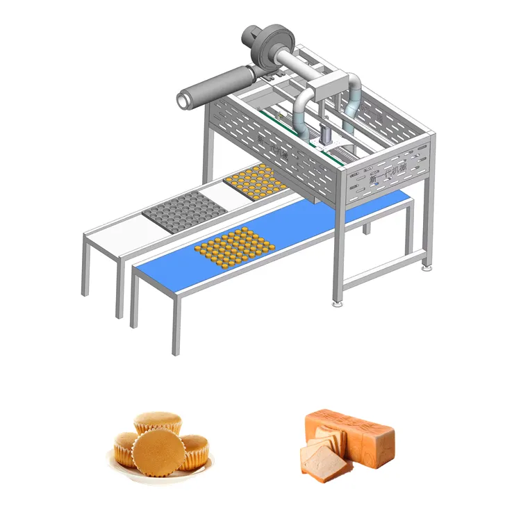 Wanli Machinery Ligne de production à haute efficacité pour l'enlèvement de pain croissant à usage industriel Machine de démoulage de gâteaux