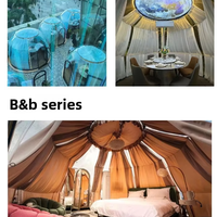Dôme moderne préfabriqué en aluminium aéronautique et PC, transparent pour l'observation des étoiles, pour hôtel, chambre d'hôtes, cour, mobile et facile à déplacer, modèle 1