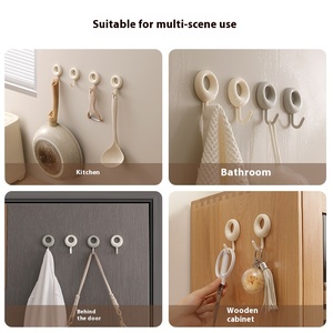 Groothandel 4 Stks/set Ronde Uit Holle Dragende Haken Slaapzaal Achter Deur Zonder Ponshaken - Product Image 4