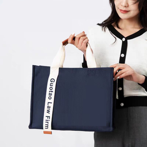 Thiết kế <span class=keywords><strong>Tote</strong></span> Túi Oxford vải chất liệu tái sử dụng mua sắm túi vải hữu cơ bông <span class=keywords><strong>Tote</strong></span> túi cho cuộc họp làm việc - Product Image 5