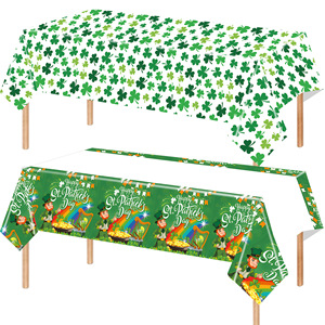 St. Patrick <b>Tablecloth</b> Set <b>Plastic</b> Rectangle Digital Printing St. Patrick's Day Party Decorations 1-20 Pcs High Quality Venue - Product Image 4