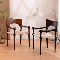 Chaises de salle à manger MULIGNA en bois massif, style vintage nordique, confortables, avec assise en rotin, pour la maison, les hôtels, les événements, les restaurants, les cafés, les magasins
