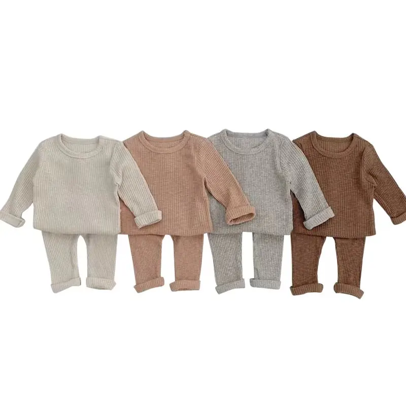 MSFS Baby Pajamas Autumn 100% Cotton Toddler Boys Clothing Sets Ribbed Cotton Pretty Soft Newborn Clothes Sets