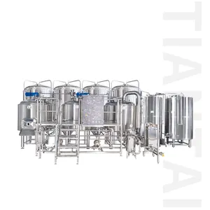 Máquina de cervecería llave en mano de tres recipientes eléctricos Tiantai 500L