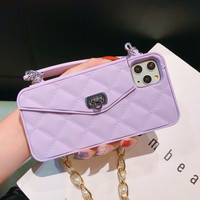 Luxe élégant 3D bandoulière en caoutchouc portefeuille sac à main étui de téléphone portable pour iPhone 16 11 12 13 14 15 Plus Pro Max poche couverture souple