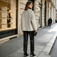 Nouvelles vestes élégantes pour femmes de style européen et américain, vêtements minimalistes unis, veste d'automne et d'hiver pour femmes