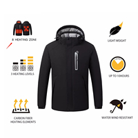 Veste chauffante d'hiver imperméable pour la chasse en plein air, veste chauffante rechargeable à batterie, vente en gros
