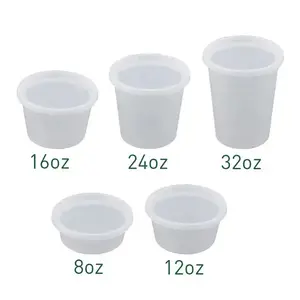 restaurants plastic pp togo 24oz 32oz microwave food deli clear container 32 onzas plastic