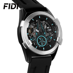 FIDI Men <b>Automatic</b> Mechanical Man <b>Watch</b> Hollow Skeleton Dial Silicone Strap Sport Casual Waterproof <b>Custom</b> <b>logo</b> Wristwatch - Product Image 4