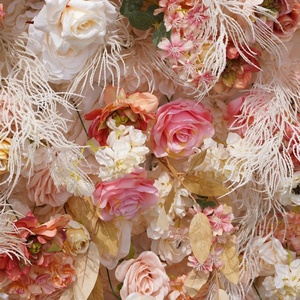 Hochwertige Maßgefertigte Realistische Handgemachte Blumenwand Hochzeitsdekoration Hintergrund Stoff Aufrollbar für Weihnachten - Product Image 6
