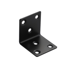 Support d'angle noir Meggsbon en acier laminé à froid, connecteur en L à 90 degrés pour meubles et armoires - Product Image 1