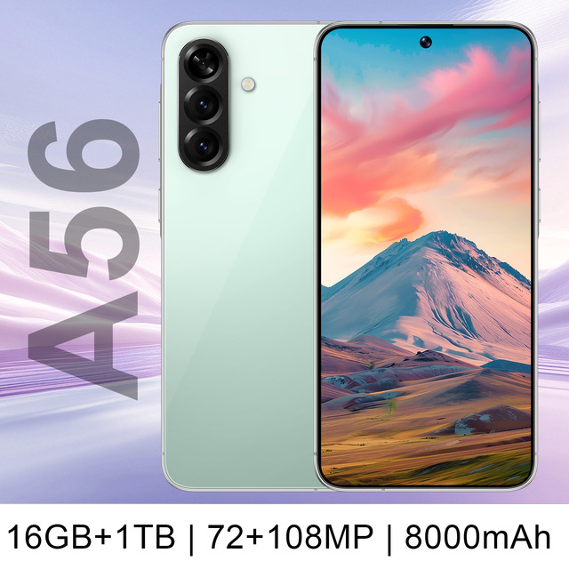 High Configuration A56 16g+1tb 5g Smartphone 2026 New Mobile Phone 7.3inch Large-screen 108mp 144hz Big Screen Lte Cellular