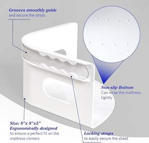 Sangles de maintien pour draps, attaches d'angle pour draps-housses, attaches de draps robustes, serre-draps qui restent ferme, s'adaptent à toutes les tailles - Product Image 2