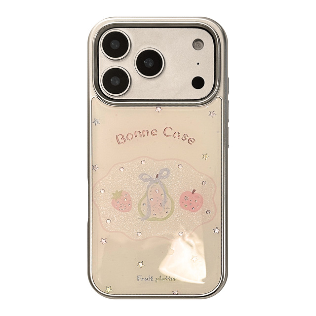 Sweet fruit Style Phyone Case For iPhone 17promax iPhone 17 16 15, gold-plated anti-drop Korean Style Case For iPhone 14 13 12 .