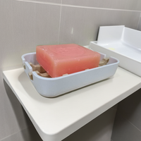 Porte-savon de salle de bain en fibre de bambou, design moderne et luxueux, écologique, OEM