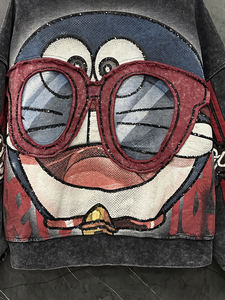 Sudadera con capucha de gato robótico de dibujos animados para mujer abrigo de suéter superior de moda informal Suelto - Product Image 3