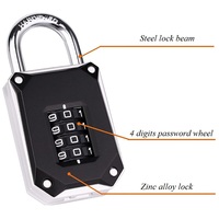 Serrure à code mécanique pour tiroir, boîte à outils, portes d'armoire, alliage de zinc, clavier numérique à 4 chiffres, cadenas à combinaison, serrure de casier de gym
