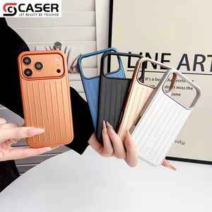 Funda para Teléfono de Alta Calidad con Diseño de Patrón de Equipaje, Pintura Metálica, Antigolpes, Color Puro, Estilo Simple, para iPhone 17pm/16/15 - Product Image 2