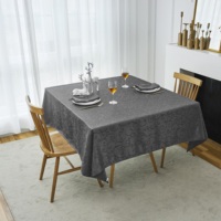 Nappe carrée en jacquard imperméable et résistante aux taches, motif floral, lourde, pour dîners/fêtes/mariages