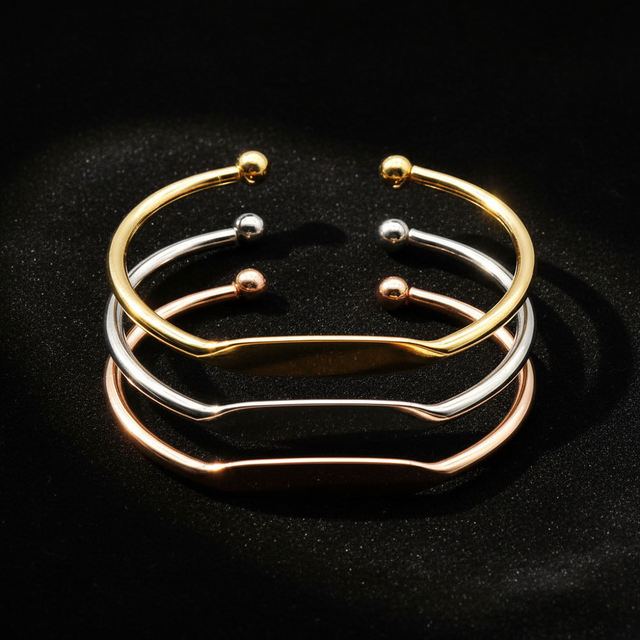 Metal Electroplated Geometric Knotted Twist Open Cuff Bracelet Simple Stylish Unique Unisex Gift