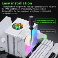 Refroidisseur d'air pour processeur PC SNOWMAN, 6 caloducs, refroidisseur de PC ITX, dissipateur thermique, radiateur, PWM 4 broches, refroidisseur ARGB pour LGA1851 1700 1366 AM5 AM4