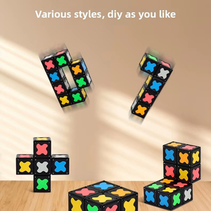 Giocattolo Luminoso al Buio e Fidget Spinner, Cubo Magnetico 3D, Blocchi da Costruzione, Gioco Educativo STEM - Product Image 2