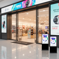 Entrega Rápida, Kiosco Digital LED con Soporte de Piso, Pantalla Táctil de 55 Pulgadas y 10 Puntos, CMS Integrado, Animación, para Elevadores y Centros Comerciales