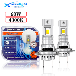 Bán buôn 4300K 60 Wát mini LED không quạt H7 LED H1 H4 H11 9005 9006 9012 Led Đèn Pha Bóng đèn Halogen Bóng đèn H11 LED sương mù đèn pha ánh sáng - Product Image 1
