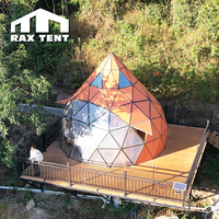 Dôme Zome de 6 m de diamètre et 5 m de hauteur pour le glamping, maison dôme et tente de maison de villégiature avec cadre en aluminium et panneau en verre