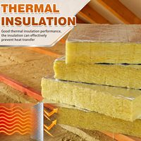 Panneau d'isolation en fibre de verre 40 mm non revêtu pour conduit de climatisation 64 kg/m3 pour la rénovation de bâtiments