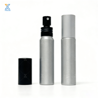 Flacon pulvérisateur de parfum cylindrique en aluminium 25*95mm 30ml avec pompe laquée, personnalisable par sérigraphie/estampage à chaud/pulvérisation fine