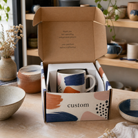 Boîte d'expédition personnalisée en carton ondulé pour tasses, avec insert, pour emballage de tasses en céramique