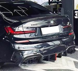Diffusore posteriore 3 <span class=keywords><strong>serie</strong></span> G20 in fibra di carbonio Splitter diffusore paraurti posteriore con LED per BMW G20 G28 M340i 2019-2022 - Product Image 2