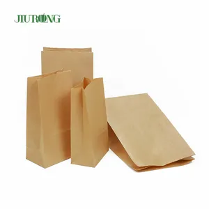 Custom Paper Bag And Kraft Paper Bag Bread Packaging And Chicken Take Away Bags Food Package Disposable CMYK Flexo Printing