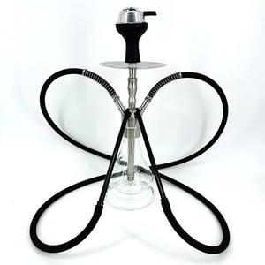 Dropshipping, Envío con Etiquetado Opcional; Set de Cachimba Árabe con Componentes de Hierro, de Doble Tubo - Product Image 1