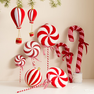 Décoration <span class=keywords><strong>de</strong></span> Noël transfrontalière : 25 sucettes rouges et blanches, pendentifs pour <span class=keywords><strong>sapin</strong></span> <span class=keywords><strong>de</strong></span> Noël, accessoires <span class=keywords><strong>de</strong></span> scène <span class=keywords><strong>de</strong></span> vacances, ensemble <span class=keywords><strong>de</strong></span> 25 sucettes - Product Image 1
