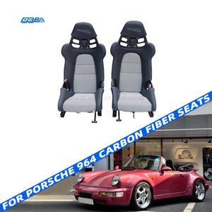 Asientos de Carreras Personalizados de Alcántara y Fibra de Carbono para Porsche 911 964, Fáciles de Instalar - Product Image 1