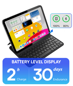 F15 Bluetooth <b>Keyboard</b> Case for Ipad 10th 10.9" Detachable Magnetic Cover With Multi-Angle Stand, Semi-Silicone Protective Shell - Product Image 6