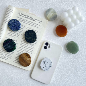 Accesorios de moda para teléfono móvil Soporte para teléfono móvil de mármol real Soporte Pulsera de piedra Correa para teléfono móvil - Product Image 5