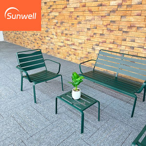 Mobili da giardino esterno tavolo di conversazione Set Patio in alluminio tavolo da pranzo e sedia panca Set con cuscino per <span class=keywords><strong>spiaggia</strong></span> Hotel <span class=keywords><strong>mare</strong></span> - Product Image 6