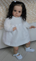 NPK-Muñeca de bebé Reborn de 60CM, juguete de bebé de Maggi en color negro, pelo enrutado, tacto suave, piel 3D con venas Visible, muñeca de Arte de alta calidad