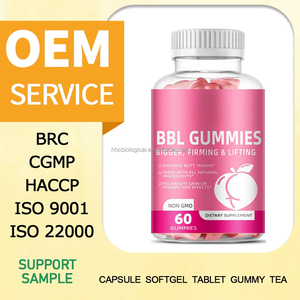 Gommes naturelles d'amélioration du butin pour adultes Alternative BBL pour la fermeté des courbes 60 suppléments d'extrait de plantes végétaliennes Énergie - Product Image 2