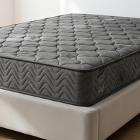 Matelas respirant écologique à bords entièrement recouverts, avec coutures en grille diamantée, coins renforcés et design à bords scellés, coque tissée intégrale
