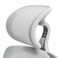 Chaise de bureau exécutive ergonomique moderne entièrement rembourrée en tissu maillé, pivotante à 360°, réglable en hauteur, avec repose-pieds
